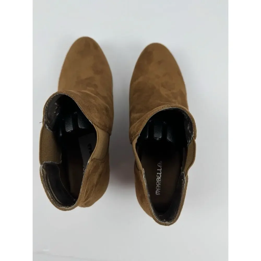 Marbella Wedge Heel Booties - Boot Chocolate SIZE 7.5